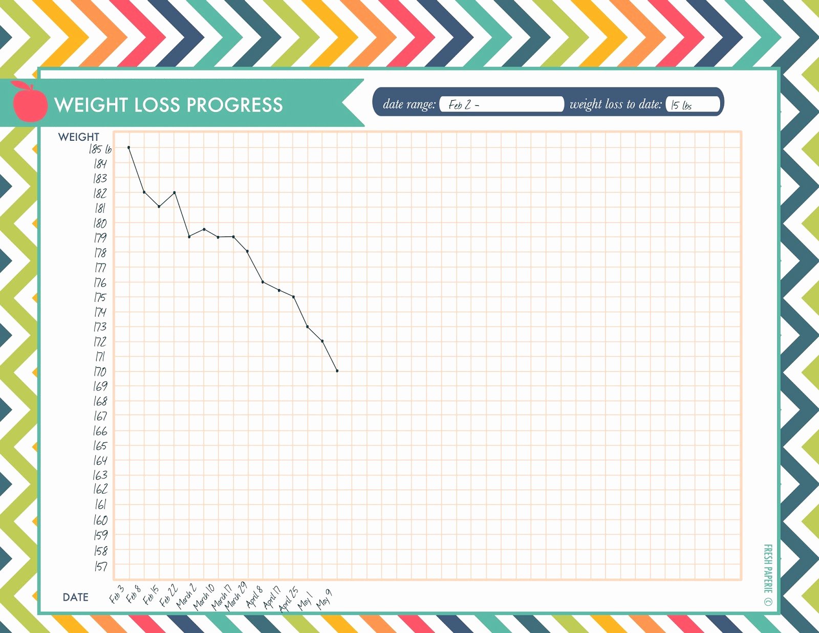 7 Best Of Printable Weight Loss Progress Chart