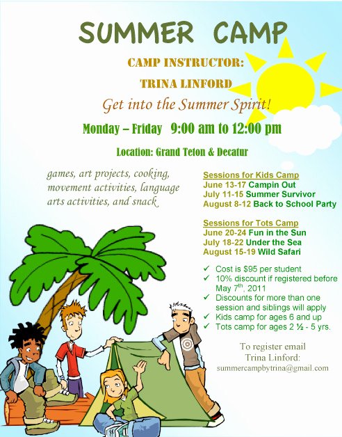 7 Best Of Summer Camp Template Free Summer Camp