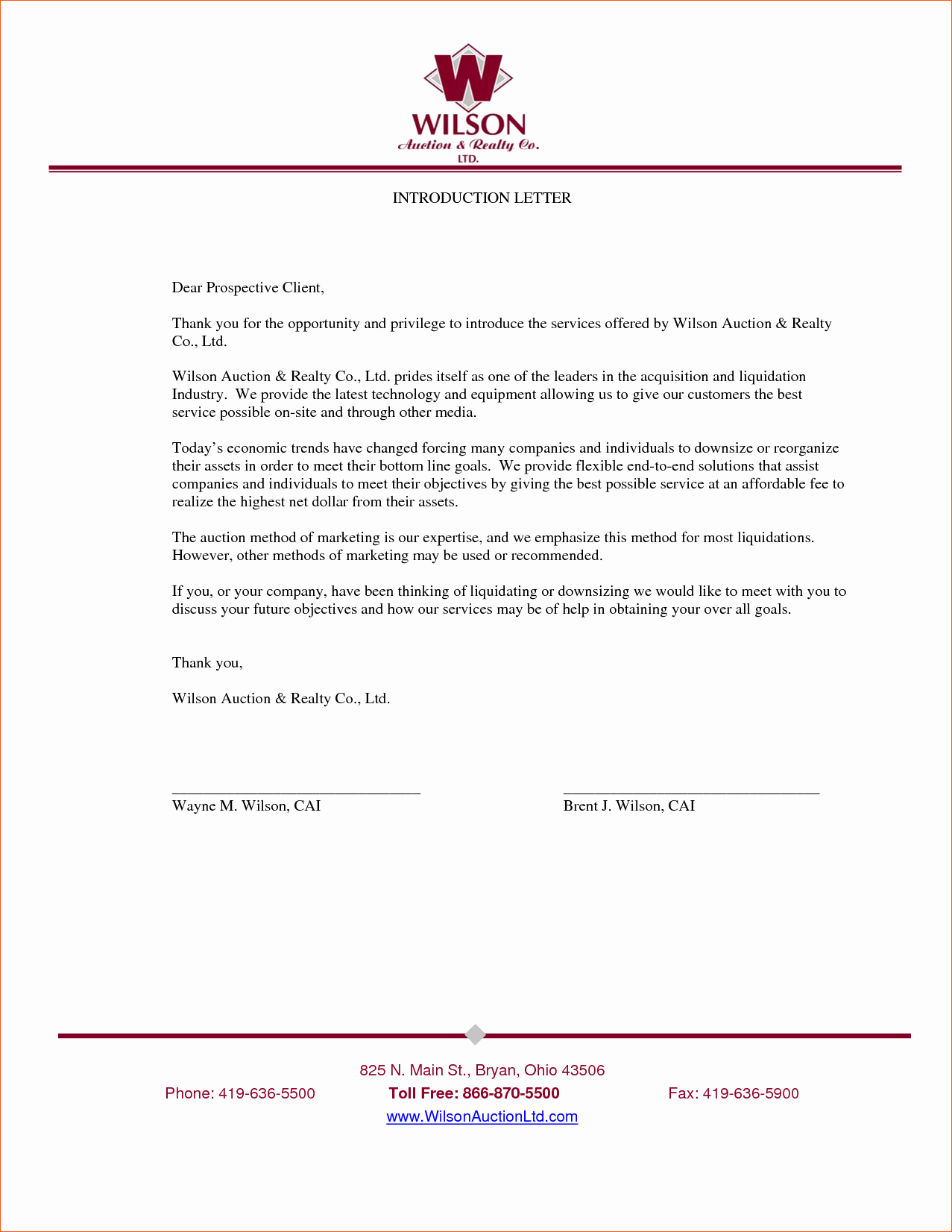7 Business Letter Of Introduction