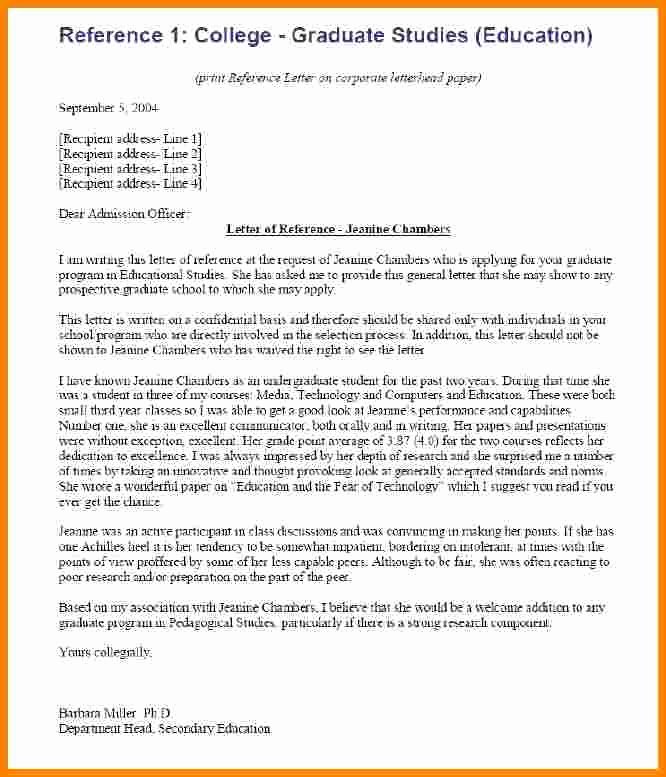 7 College Re Mendation Letter Examples