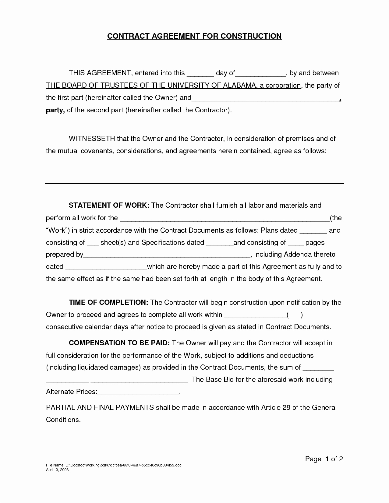 7 Contractor Agreement Sample