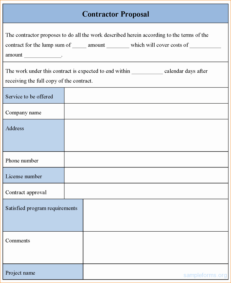 7 Contractor Proposal Template