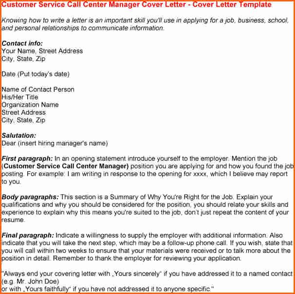 7 Cover Letter for Customer Service Call Center Bud