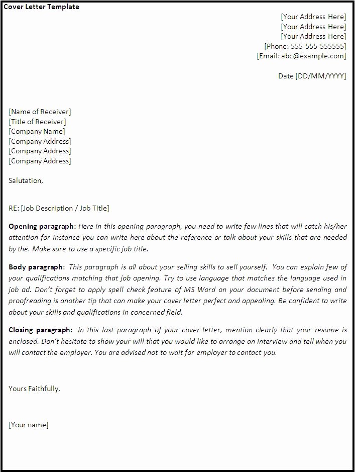 7 Cover Letter Templates Word Excel Pdf Templates