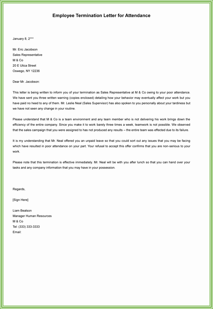 7 Employment Termination Letter Samples to Write A