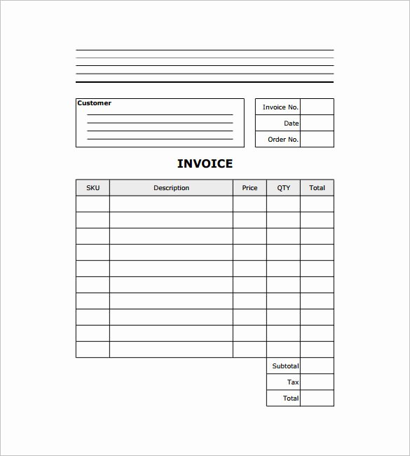 7 Estimate Invoice Templates – Free Word Pdf &amp; Excel