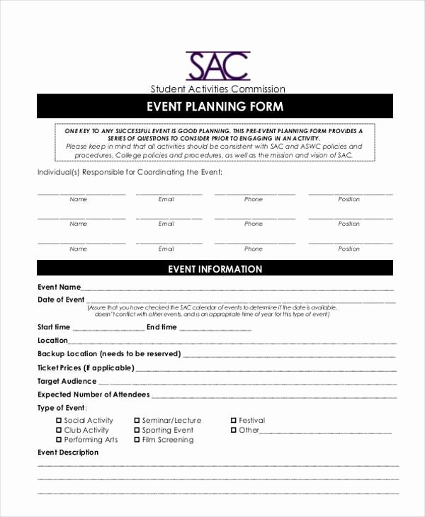 7 event Contract form Samples Free Sample Example