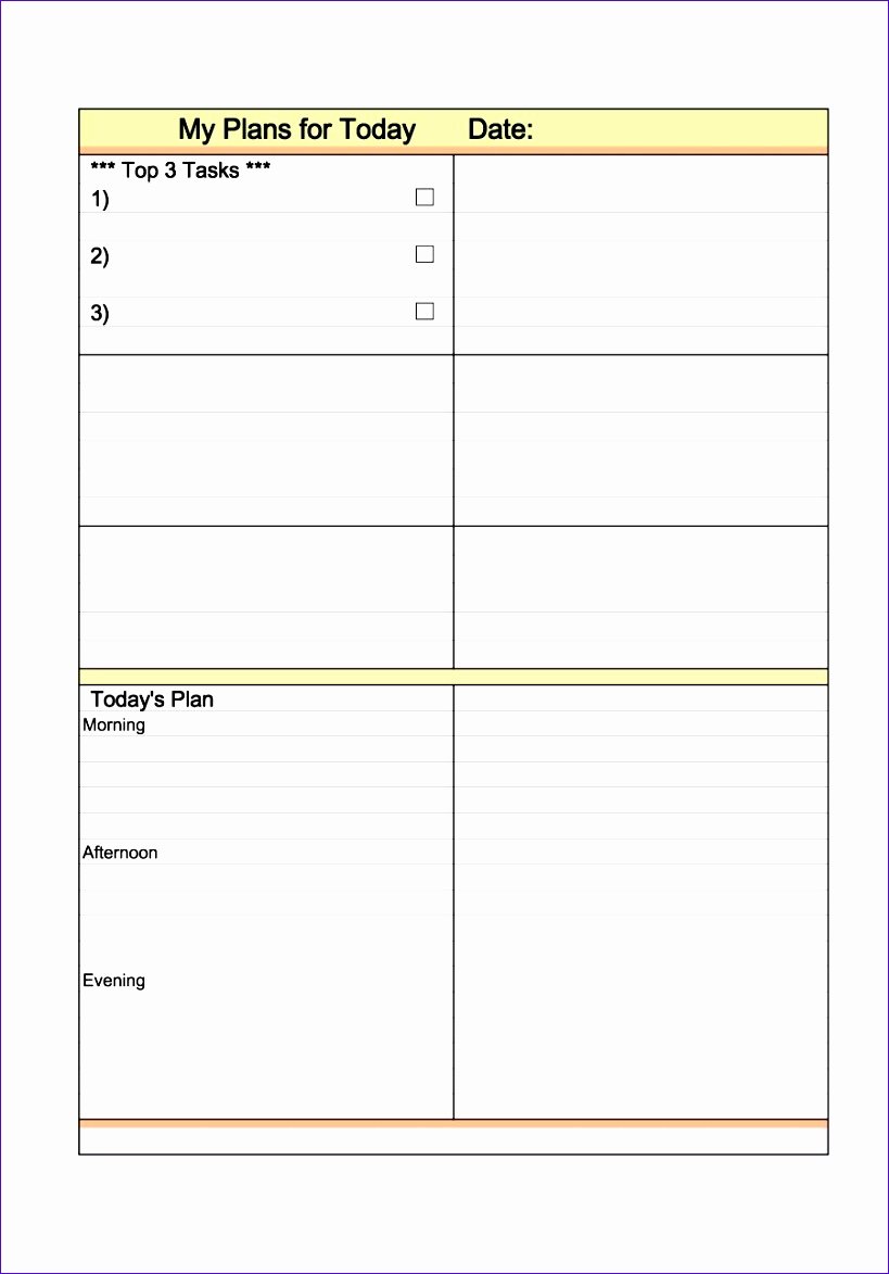 7 Excel Weekly Planner Template Exceltemplates