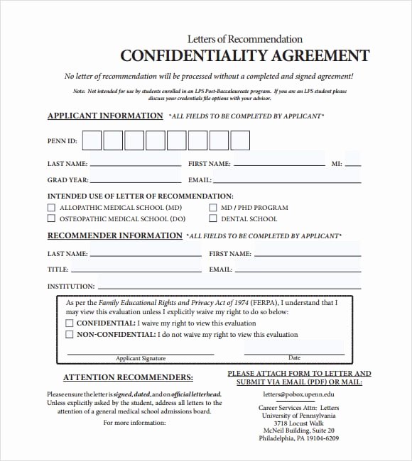 7 Free Confidentiality Agreement Templates Excel Pdf formats