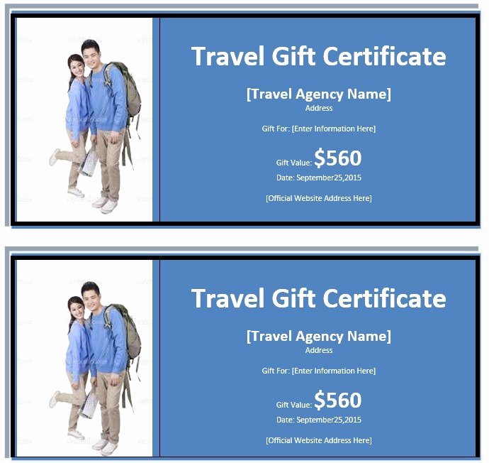 7 Free Sample Travel Gift Certificate Templates
