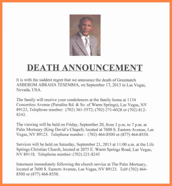 7 funeral notice examples