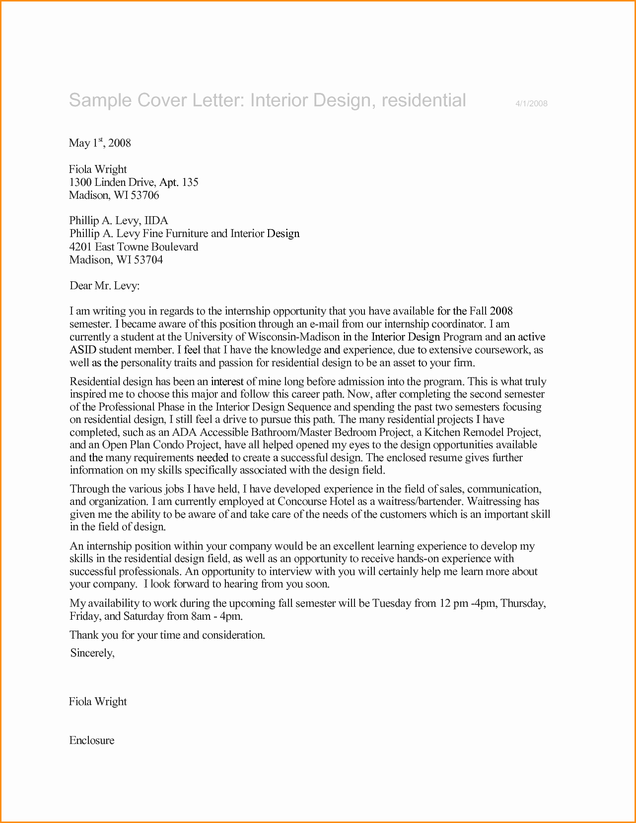 7 Graphic Design Internship Cover Letter
