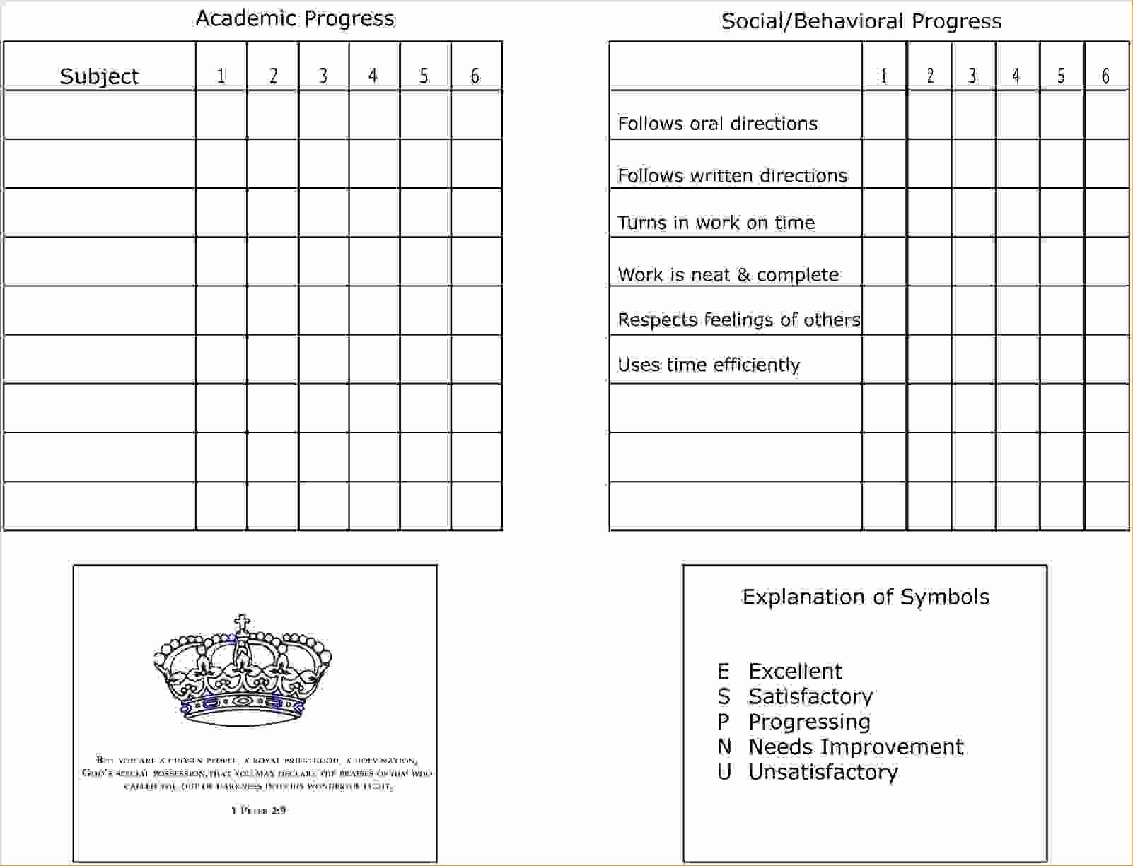 7 Homeschool Report Card Templatereport Template Document