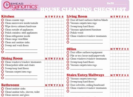 7 House Cleaning List Templates Excel Pdf formats