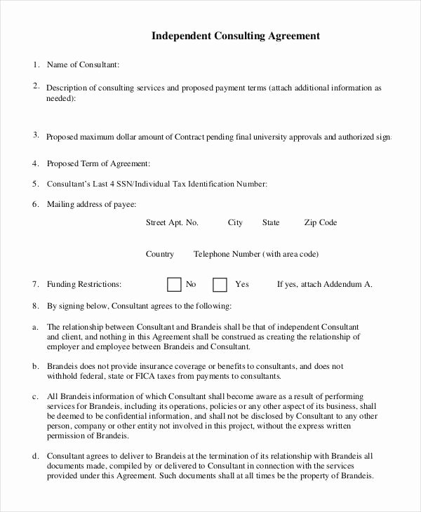 7 Independent Contract Templates Free Word Pdf format