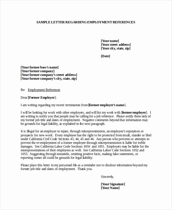 7 Job Reference Letter Templates Free Sample Example