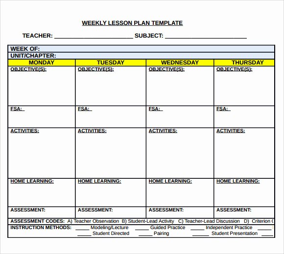 7 Middle School Lesson Plan Templates Download for Free