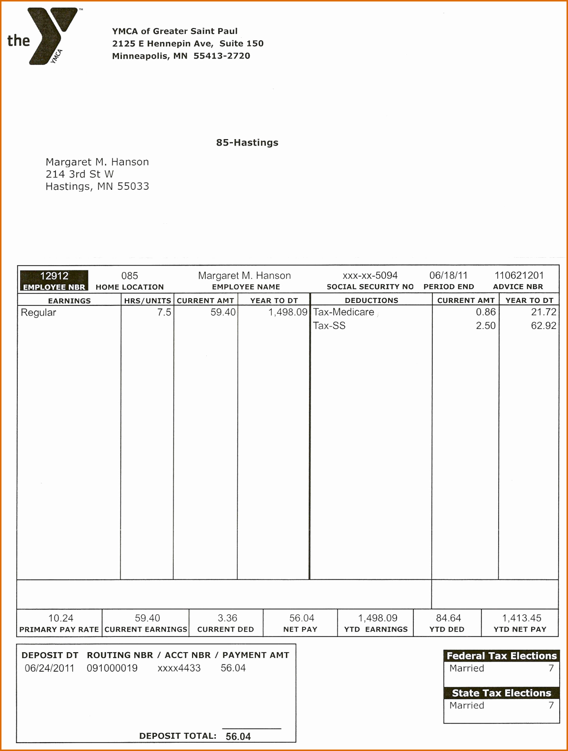 7 pay stub template pdf