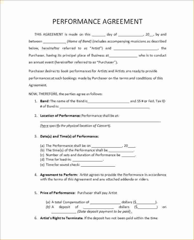 7 Performance Contract Template