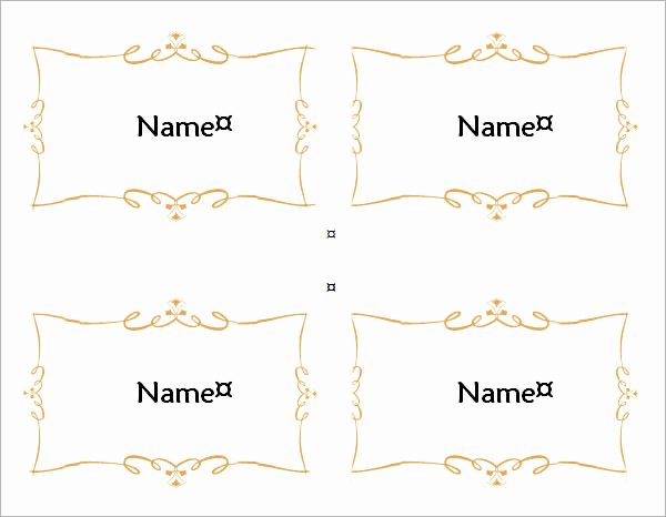 place card template