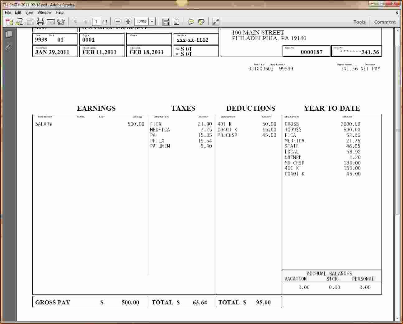 7 Printable Check Stubs