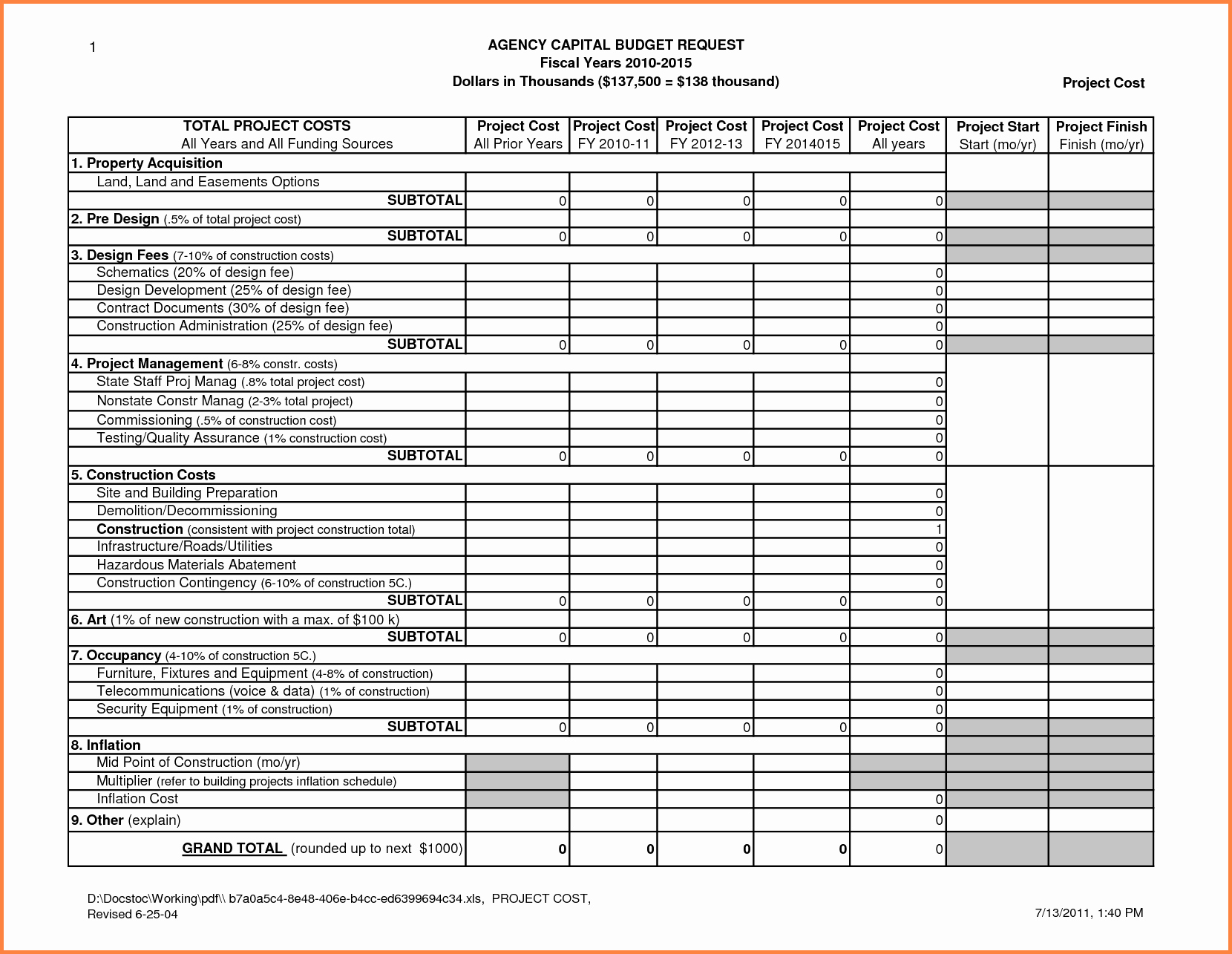 7 Project Management Spreadsheet Template Excel