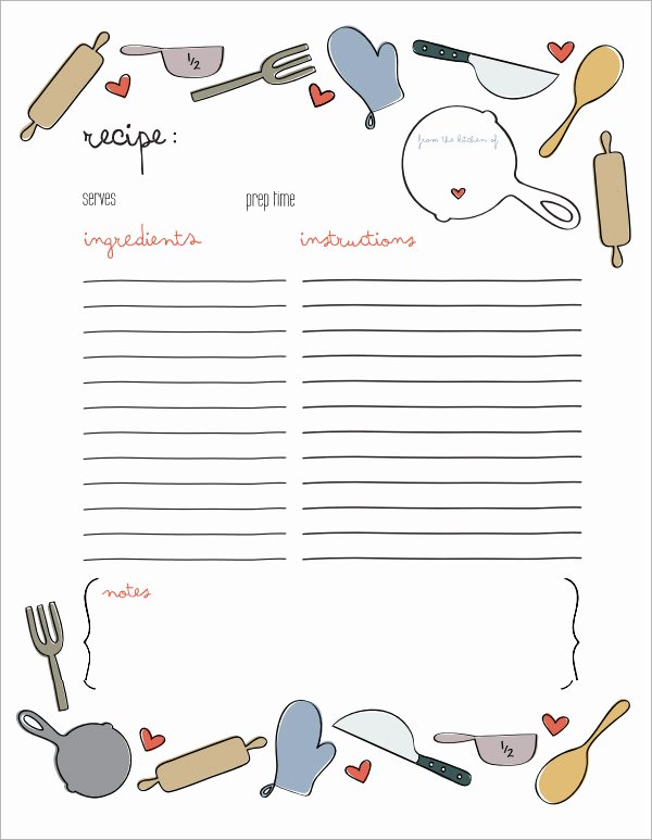 7 Recipe Card Templates