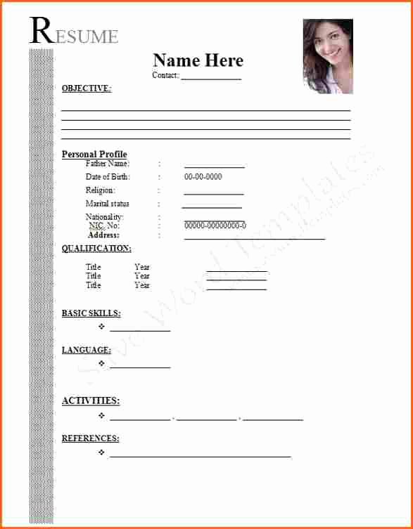 7 Resume format for Job In Word Bud Template Letter