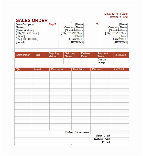 7 Sales order Samples