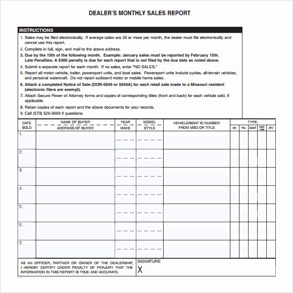 7 Sales Report Templates Excel Pdf formats