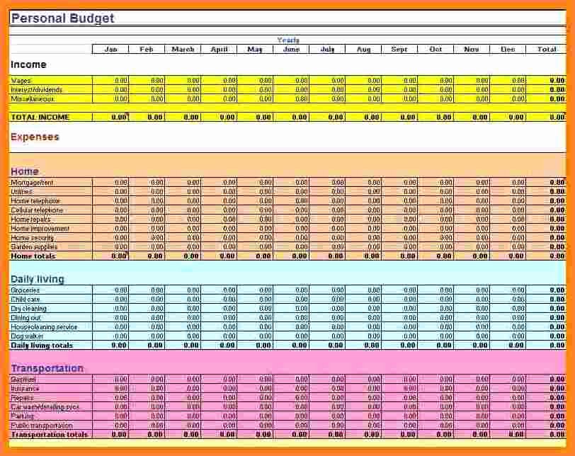 7 Sample Bud Spreadsheet Excel