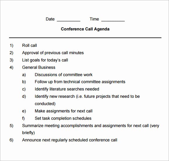 7 Sample Conference Agenda Templates to Download