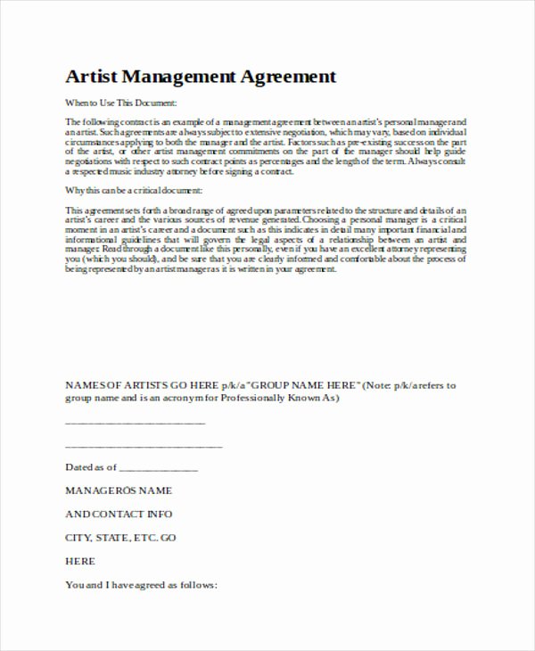 7 Sample Contract Management Agreements