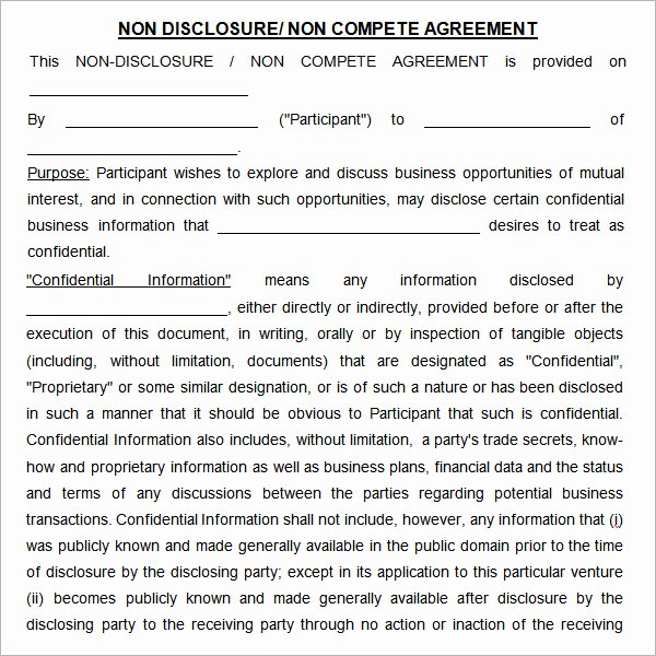 7 Sample Non Pete Agreement Templates to Download