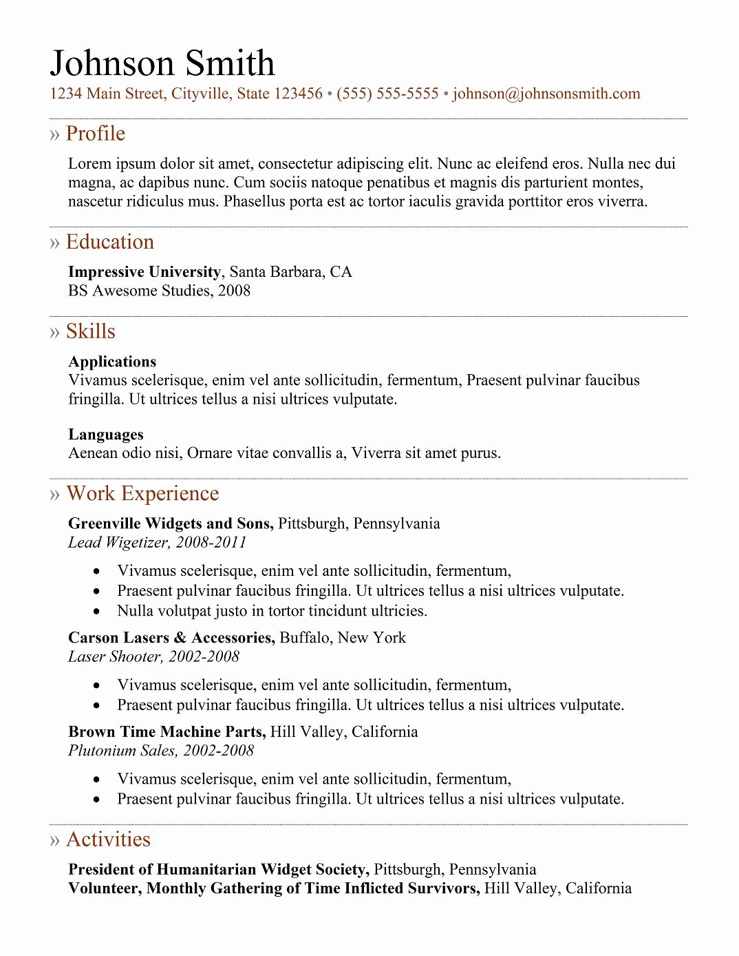 7 Samples Of How to Make A Professional Resume Examples