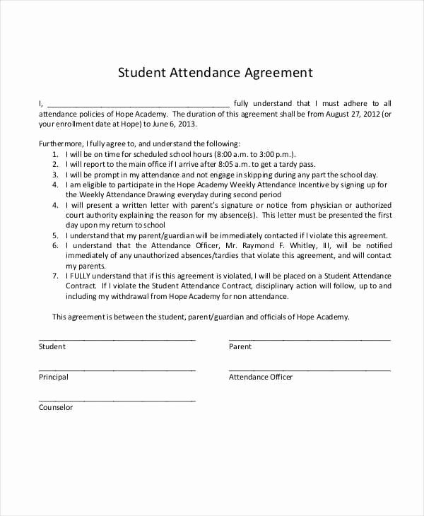 7 Student Contract Samples &amp; Templates
