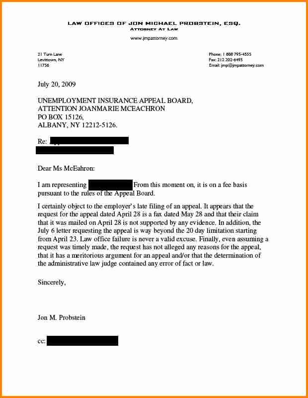 7 Unemployment Denial Appeal Letter Template