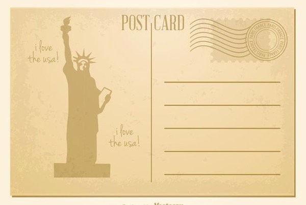 7 Vintage Postcard Templates Free Psd Ai Vector Eps