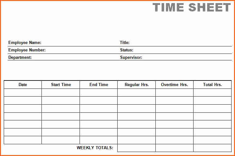 7 Weekly Time Card Template Free Bud Template Letter