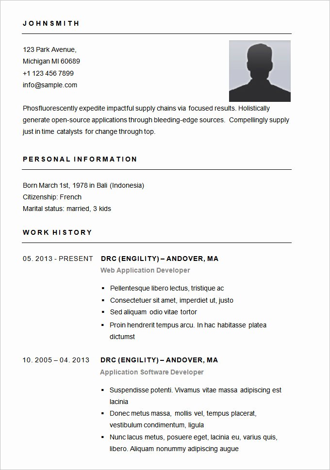 Blank Basic Resume Templates  Letter Example Template