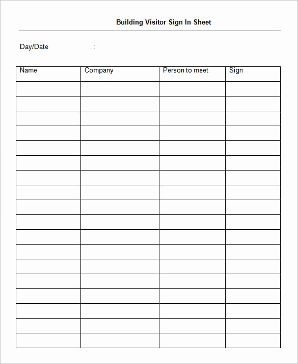 75 Sign In Sheet Templates Doc Pdf