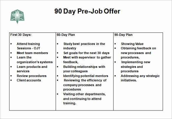 8 30 60 90 Day Action Plan Templates Doc Pdf