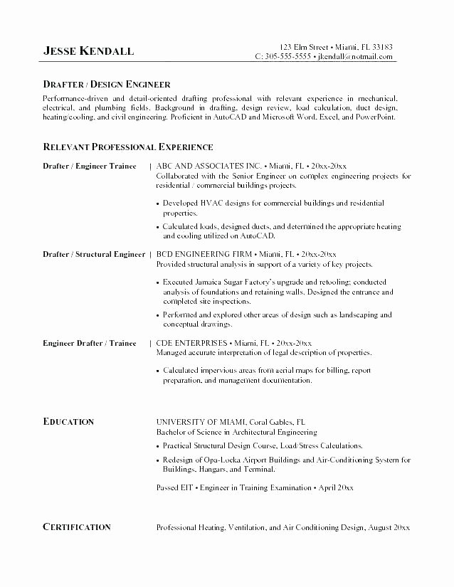8 9 Entry Level Structural Engineer Resume