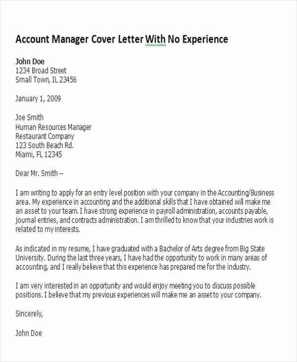 8 Account Manager Cover Letters