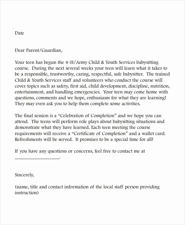 8 Babysitter Reference Letter Templates Free Sample