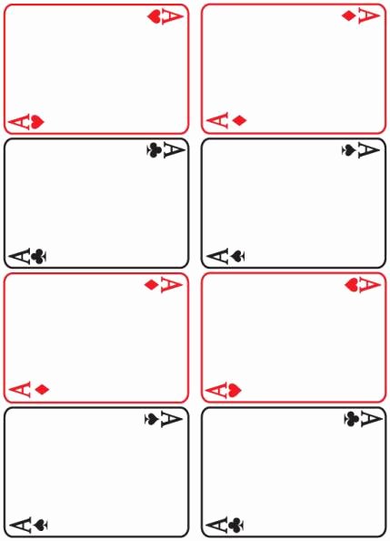 8 Best Of Blank Playing Card Printable Template for