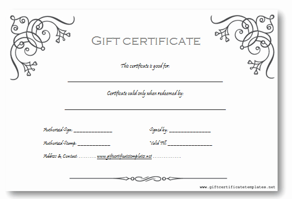 8 Best Of Business Gift Certificate Template Gift