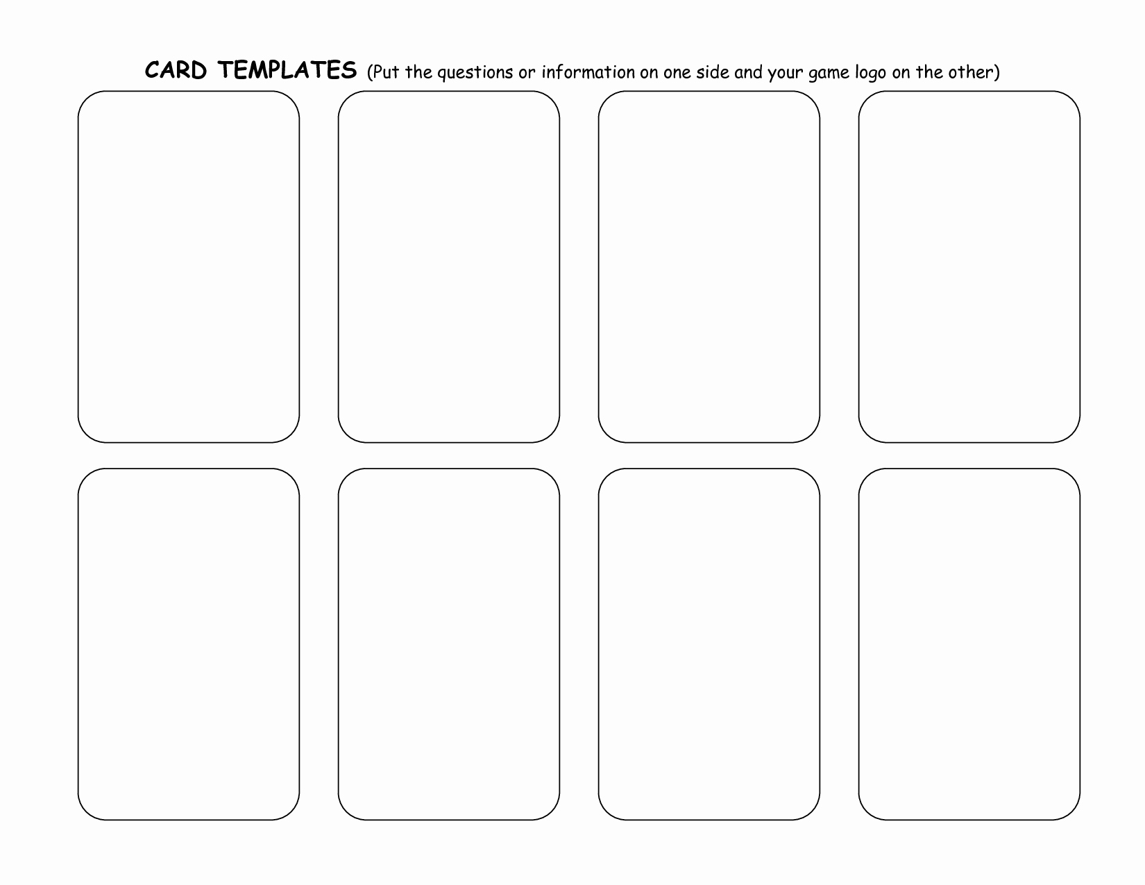 8 Best Of Card Word Template Printable Printable