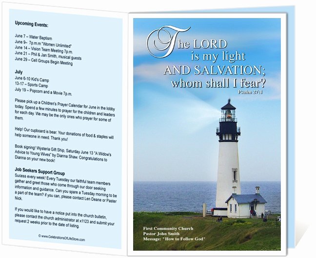 8 Best Of Church Bulletin Templates Free Printable