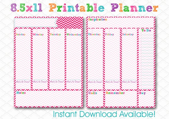 8 Best Of Cute Printable Homework Planner Cute